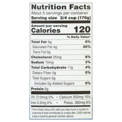 Redwood Hill Farm Goat Milk Plain Yogurt 32 oz