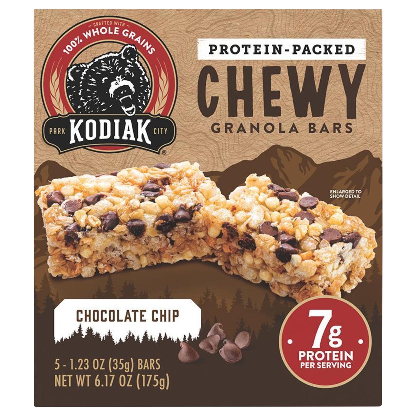 Chewy Granola Bar, Chocolate Chip, 6.17 oz/5ct