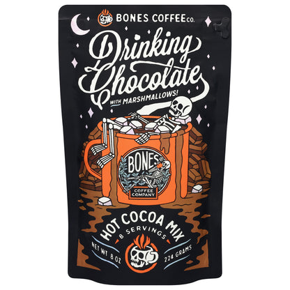 Bones Coffee Co. Drinking Chocolate with Marshmallow Hot Cocoa Mix 8 oz