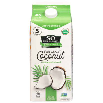 So Delicious Dairy Free Organic Unsweetened Coconutmilk 64 fl oz