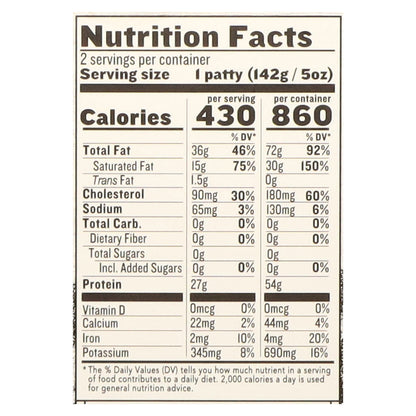 Force of Nature Beef Patties 2 ea