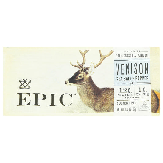 Epic Venison Sea Salt + Pepper Bar 1.3 oz