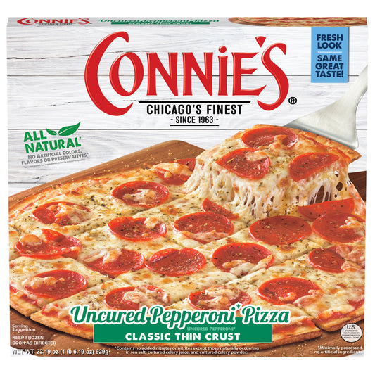 Connie's Classic Thin Crust Uncured Pepperoni Pizza 22.19 oz