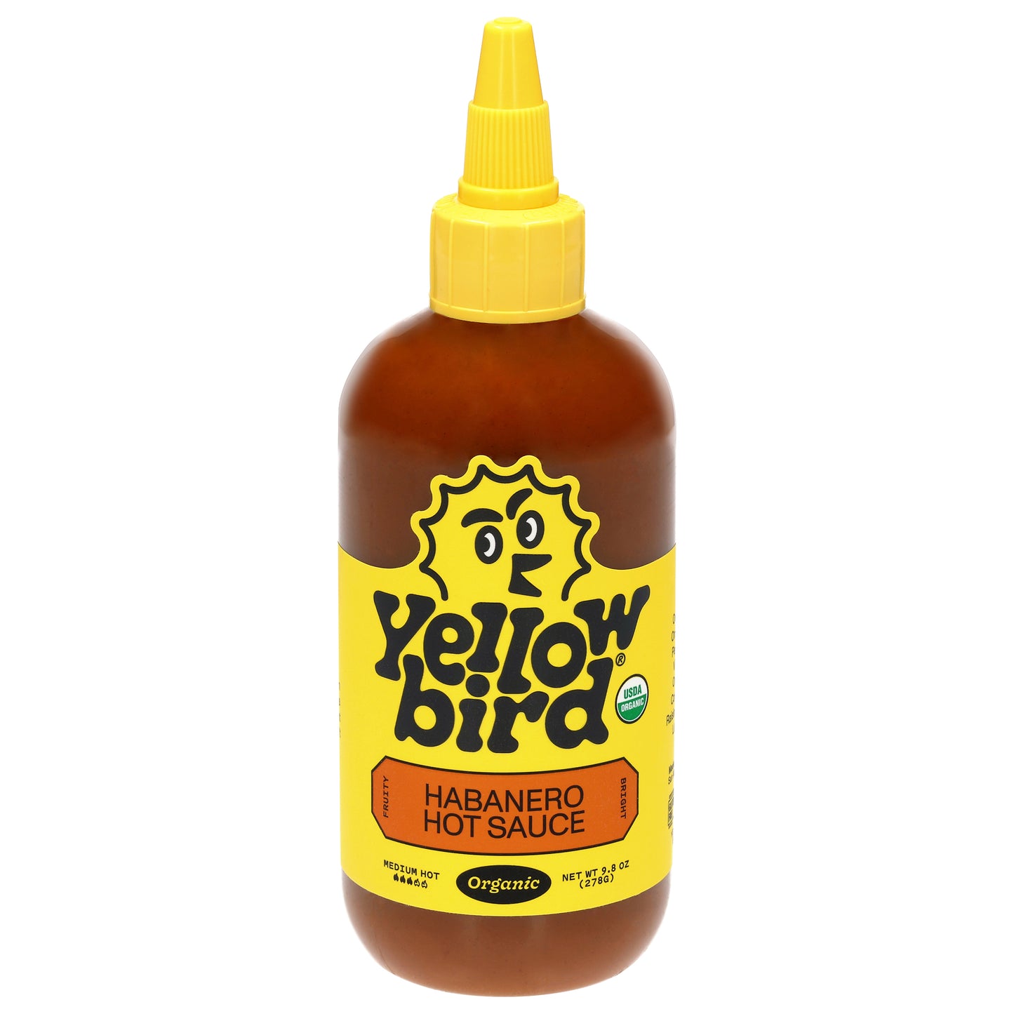 Yellowbird Medium Hot Habanero Hot Sauce 9.8 oz