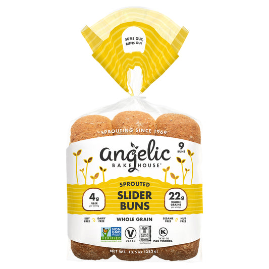 Angelic Bakehouse 7 Sprouted Whole Grains Slider Buns 9 ct Bag