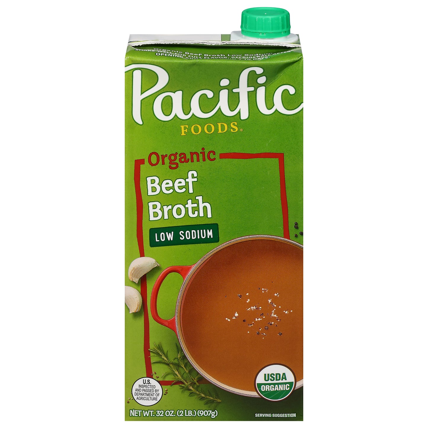 Pacific Foods Organic Beef Broth 32 oz - Organic Beef Broth LOW SODIUM