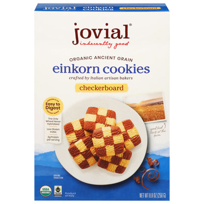 Jovial Organic Ancient Grain Checkerboard Einkorn Cookies 8.8 oz