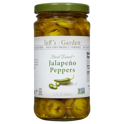 Jeff's Garden Sliced Tamed™ Jalapeño Peppers, 12 fl oz