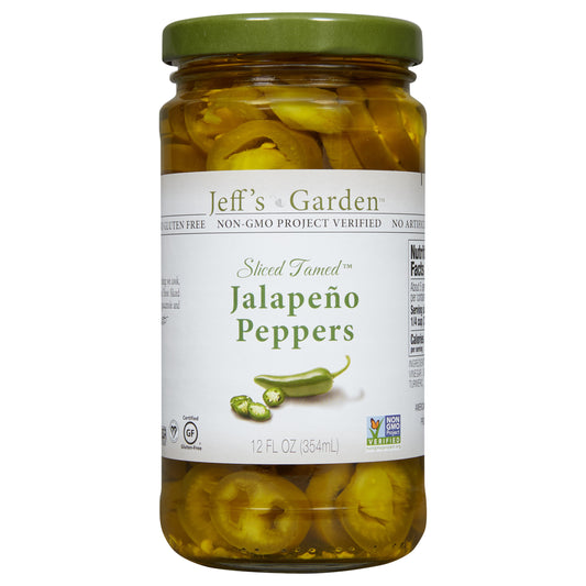 Jeff's Garden Sliced Tamed™ Jalapeño Peppers, 12 fl oz