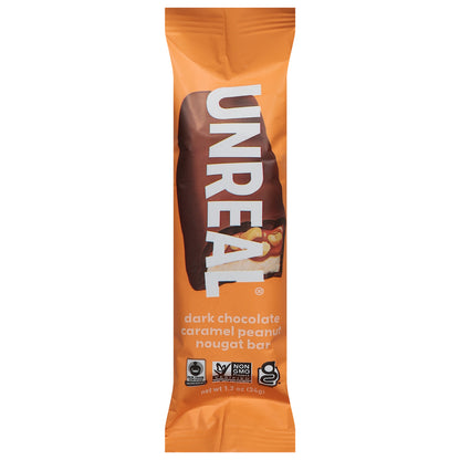 Unreal Dark Chocolate Caramel Peanut Nougat Bar 1.2 oz