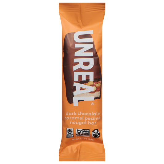 Unreal Dark Chocolate Caramel Peanut Nougat Bar 1.2 oz