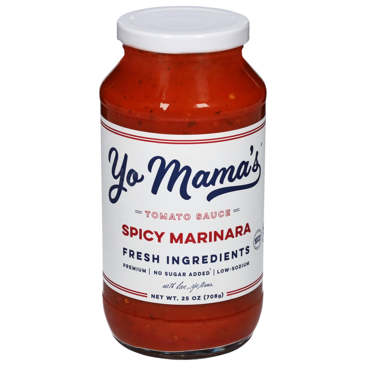 Yo Mama's Spicy Marinara Tomato Sauce 25 oz
