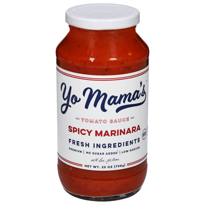 Yo Mama's Spicy Marinara Tomato Sauce 25 oz