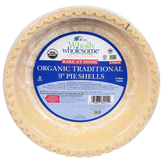 Wholly Wholesome Organic Traditional 9 Inch Pie Shells 2 ea