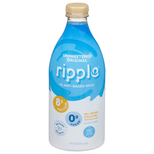 Ripple Dairy-Free Plant-Based Unsweetened Original Milk 48 fl oz