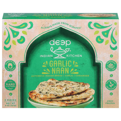 Deep Indian Kitchen Garlic Naan 3 ea