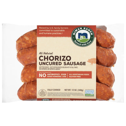 Niman Ranch All Natural Chorizo Uncured Sausage 12 oz