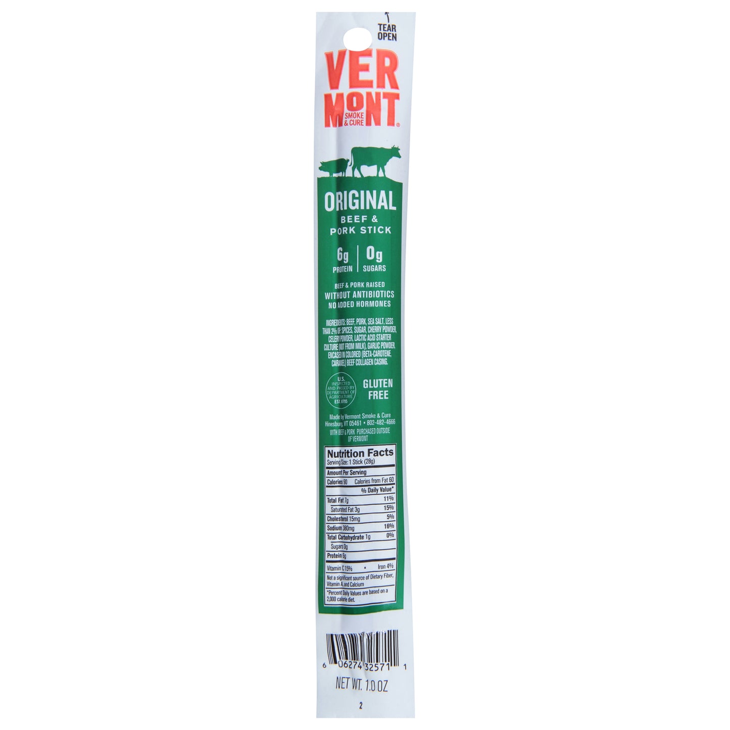 Vermont Smoke & Cure Original Beef & Pork Stick 1.0 oz