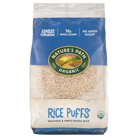 Nature's Path Organic Puffed Rice Cold Cereal 6oz EcoPac Bag