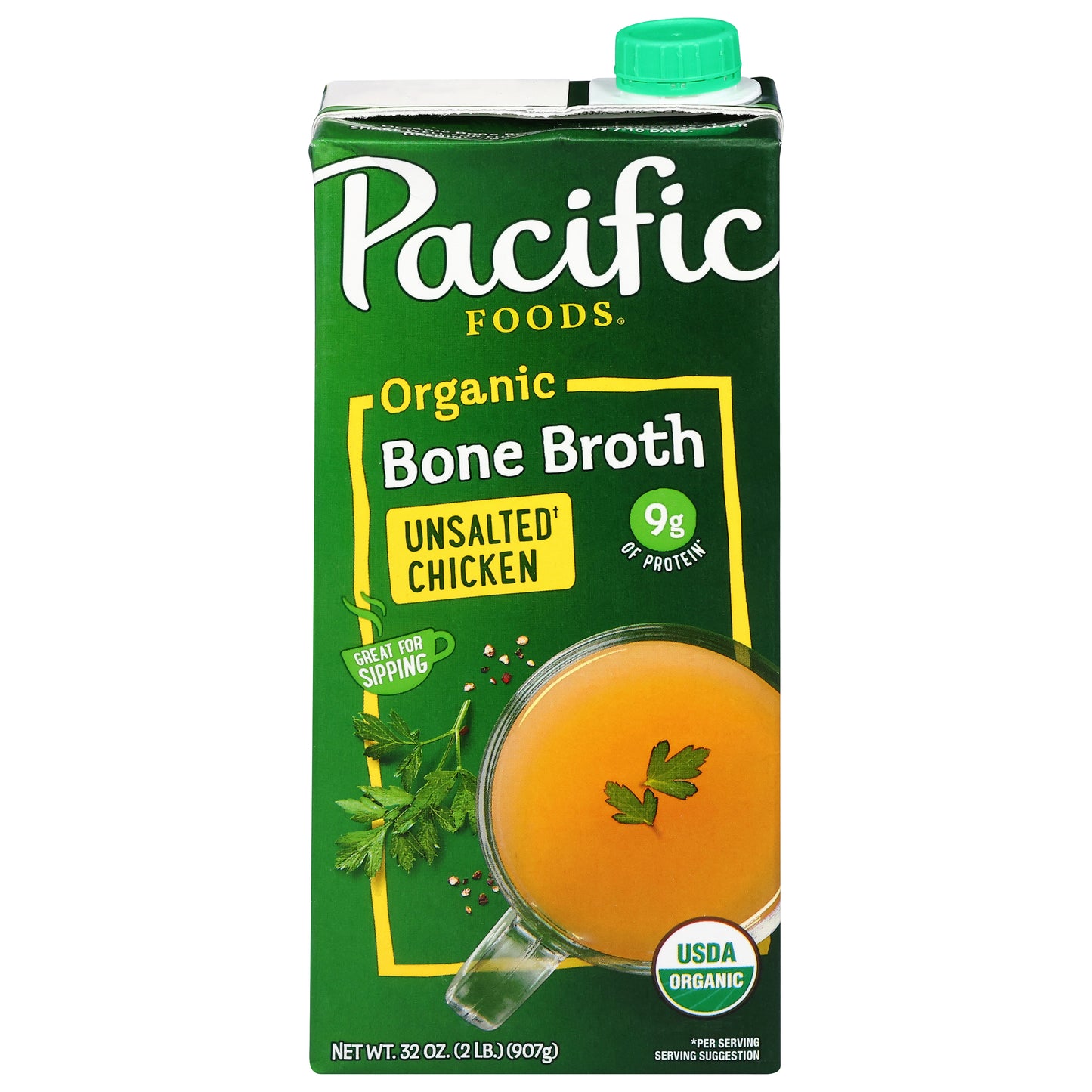 Pacific Foods Organic Unsalted Chicken Bone Broth 32 oz