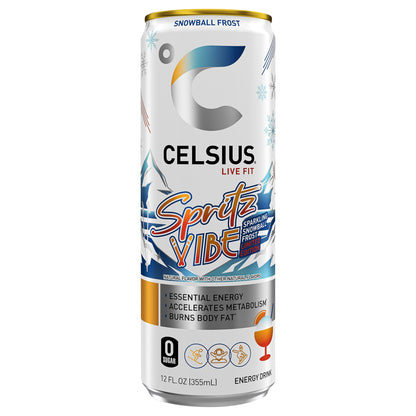 CELSIUS Sparkling Spritz Vibe, Functional Energy Drink 12 Fl Oz Single Can