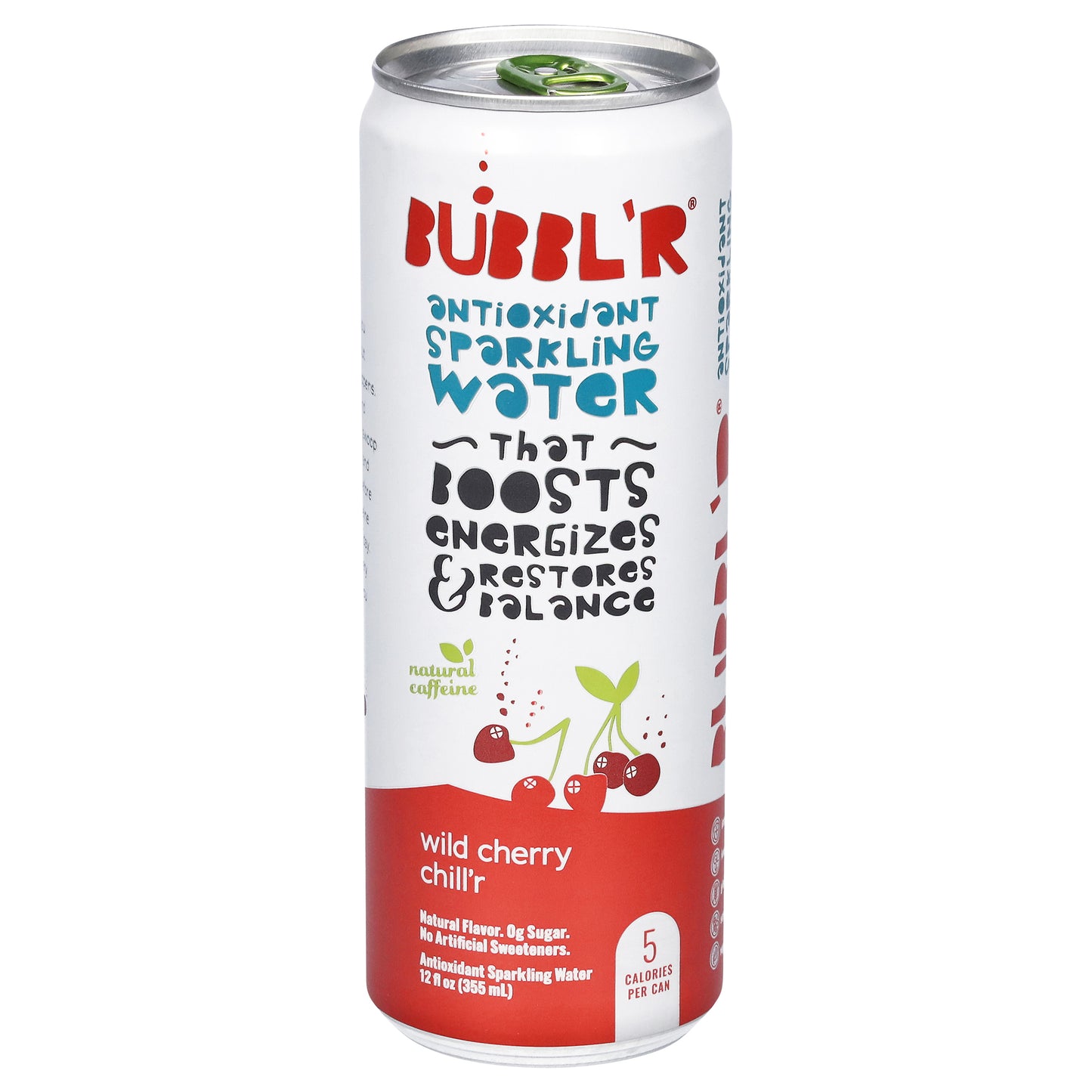 BUBBL'R Antioxidant Sparkling Water - wild cherry chill'r - 12 fl oz
