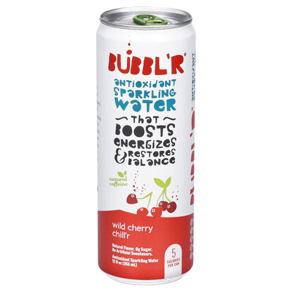 BUBBL'R Antioxidant Sparkling Water - wild cherry chill'r - 12 fl oz