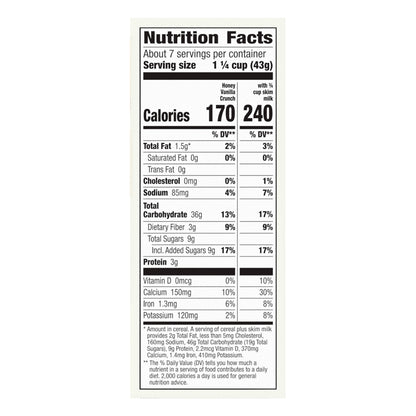 Cascadian Farm Organic Gluten Free Honey Vanilla Crunch Cereal, 10.5 oz