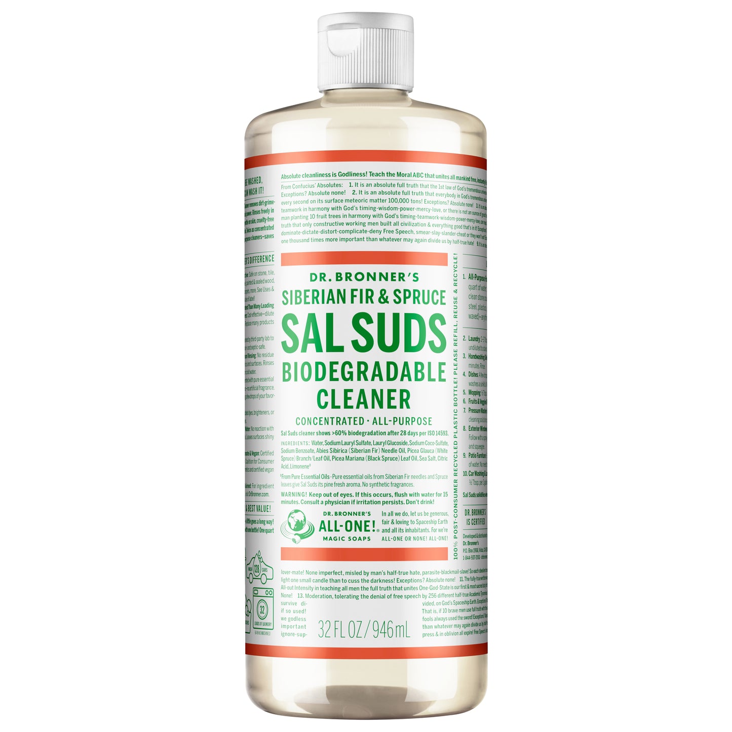 Dr. Bronners Sal Suds Biodegradable Cleaner - 32 oz