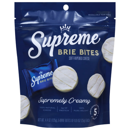 Supreme Supremely Creamy Soft-Ripened Cheese Brie Bites 5 ea