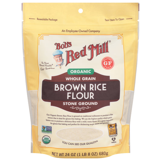 Bob's Red Mill Organic Stone Ground Whole Grain Brown Rice Flour 24 oz