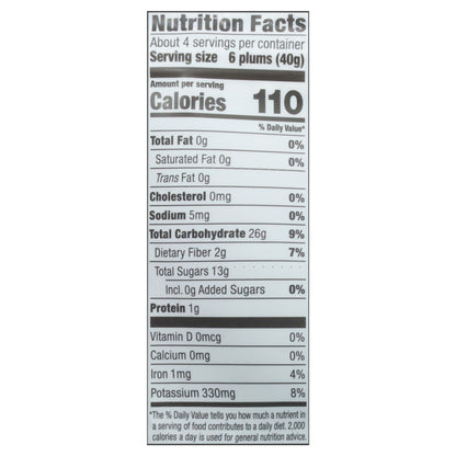 Made in Nature Snacklife Dried Organic Plums 6 oz