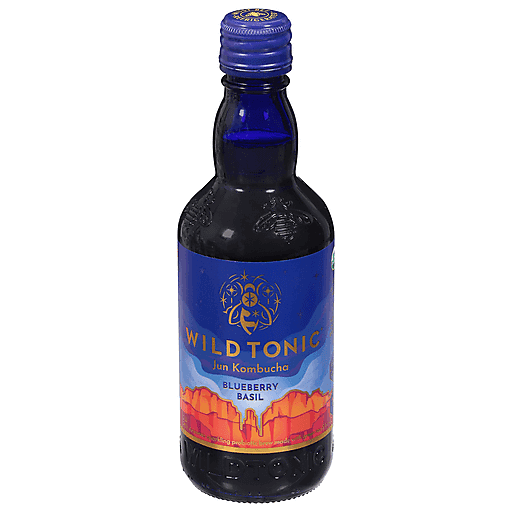 Wild Tonic Jun Kombucha, Blueberry Basil 12 Fl Oz