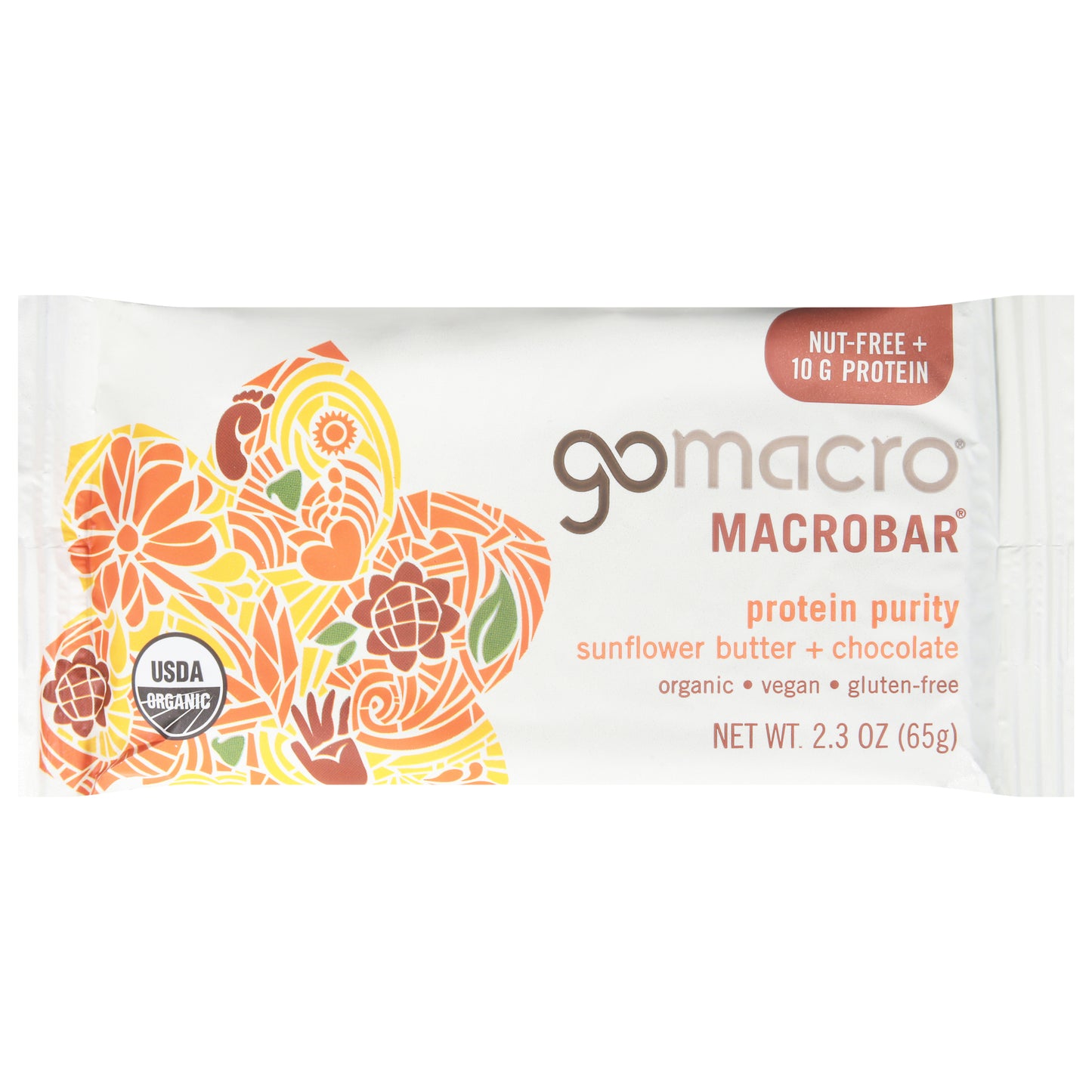 GoMacro Sunflower Butter + Chocolate MacroBar 2.3 oz
