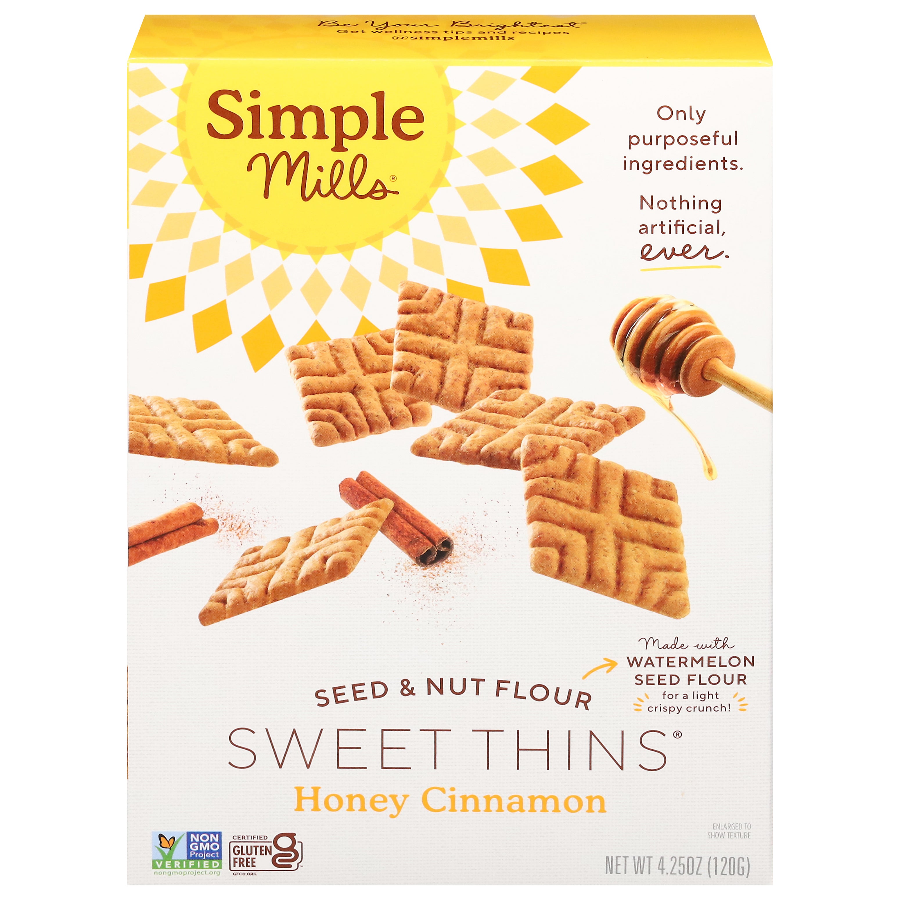 Simple Mills Seed & Nut Flour Honey Cinnamon Sweet Thins 4.25 oz ...