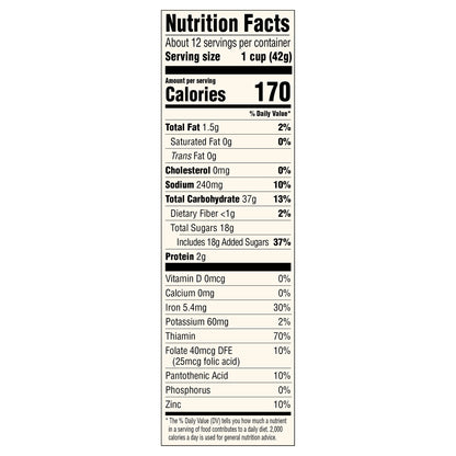 Mom's Best Crispy Cocoa Rice Cereal Family Size 17.5 oz