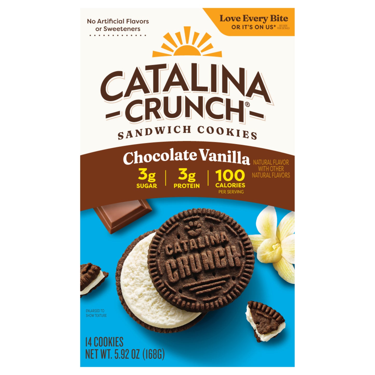 Catalina Crunch Sandwich Cookies, Chocolate Vanilla, 5.92 oz