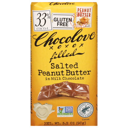 Chocolove 33% Cocoa Salted Peanut Butter Milk Chocolate 3.2 oz