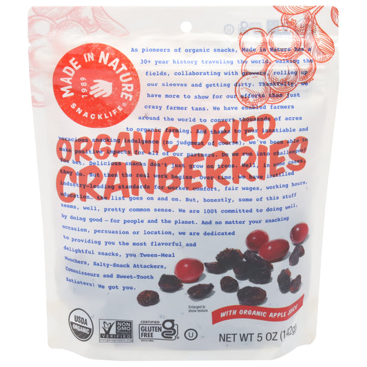 Made in Nature Dried Organic Cranberries 5 oz