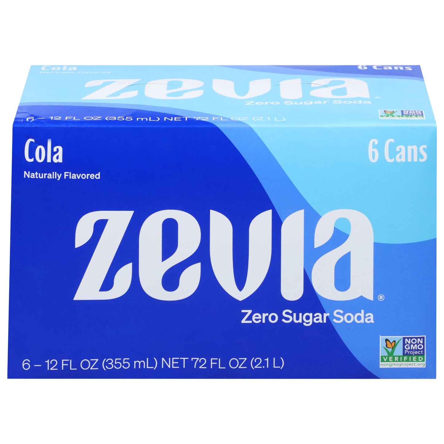 Zevia Zero Sugar Cola Soda 6 - 12 fl oz Cans
