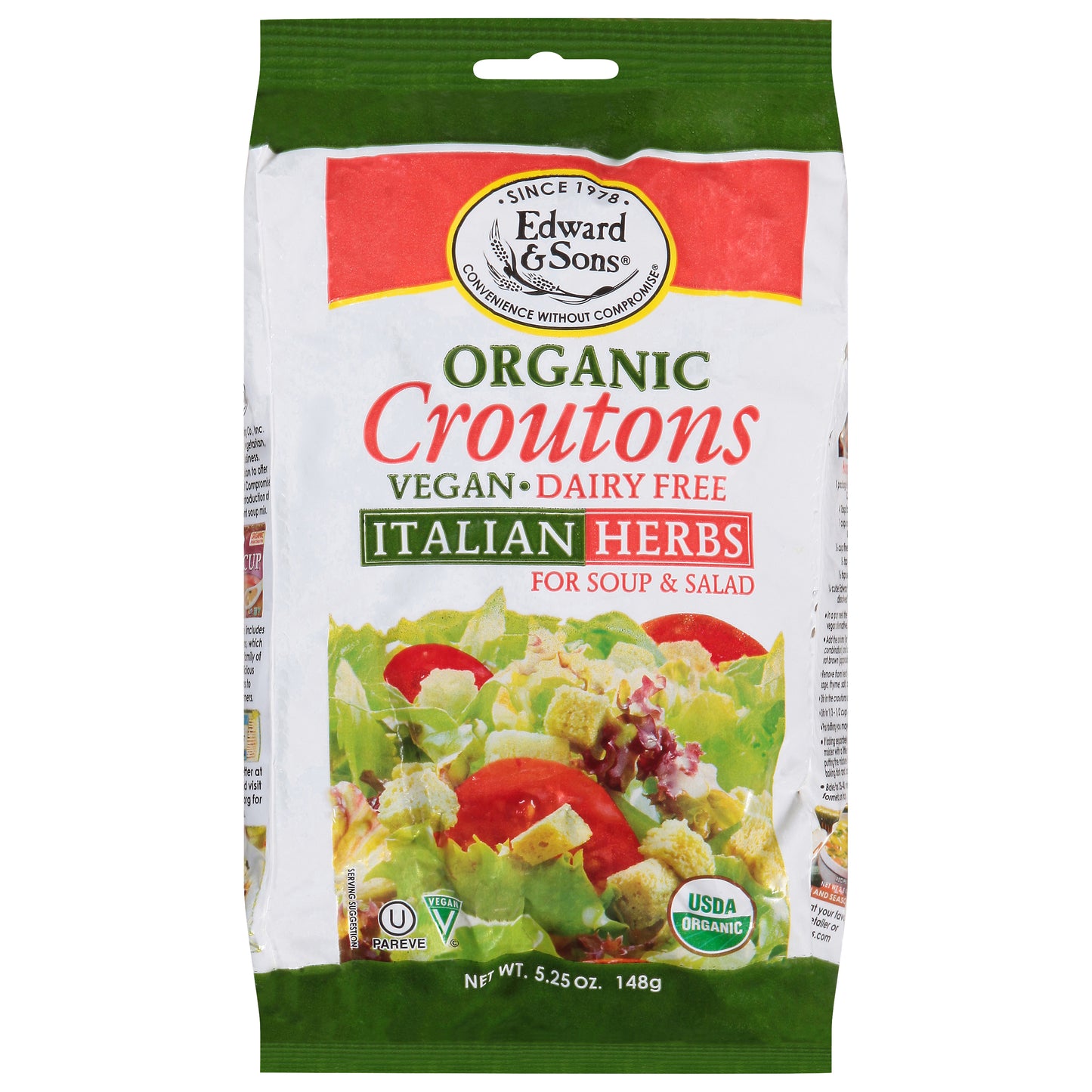 Edward & Sons Organic Italian Herbs Croutons 5.25 oz