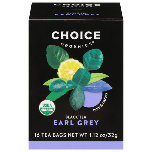 Choice Organics Tea Bags Earl Grey Black 16 ea