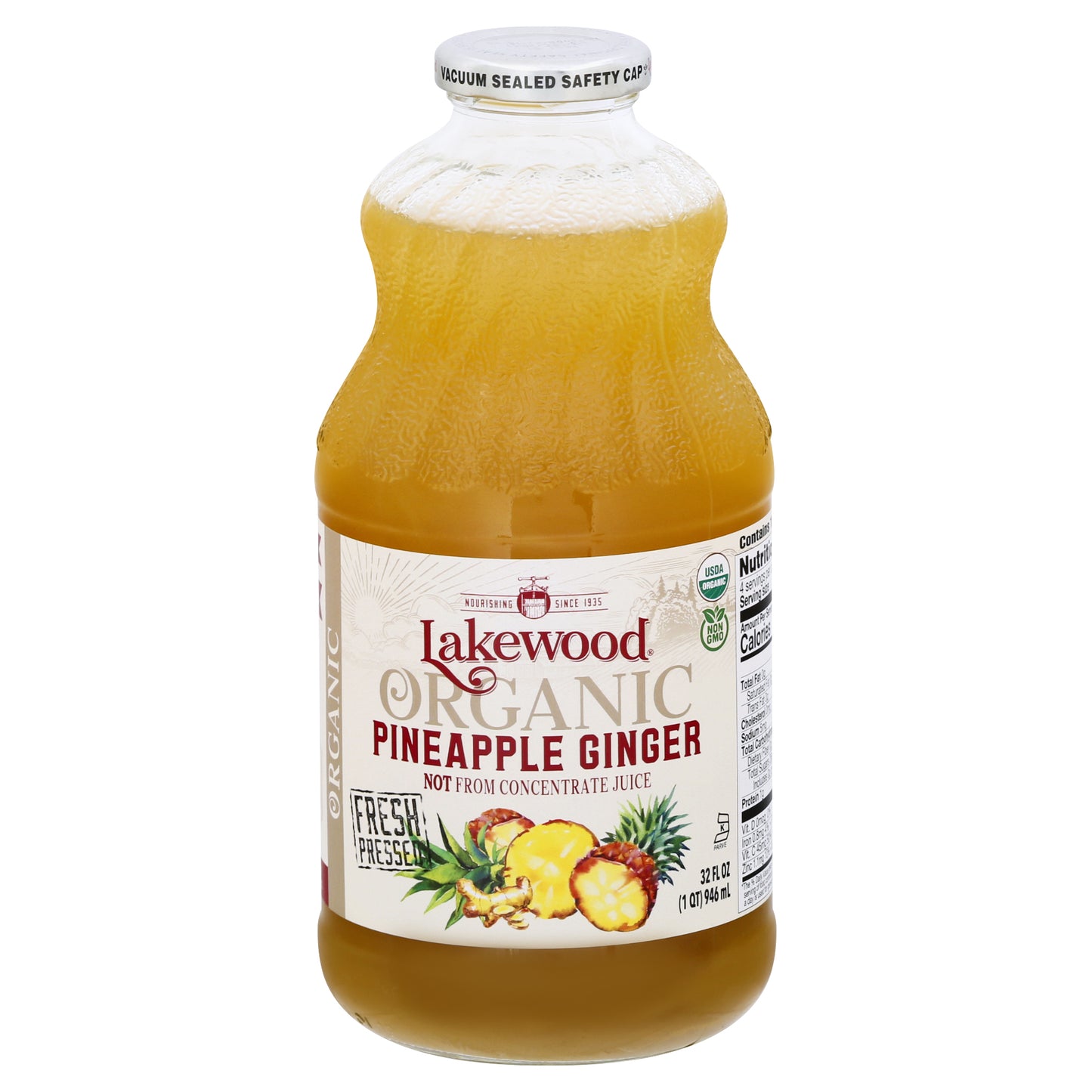 Lakewood Organic Pineapple Ginger 32 oz