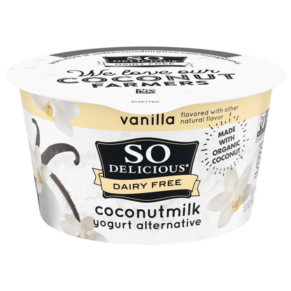 So Delicious Dairy Free Coconut Milk Yogurt Alternative, Vanilla, Vegan, Gluten Free, 5.3 oz Container