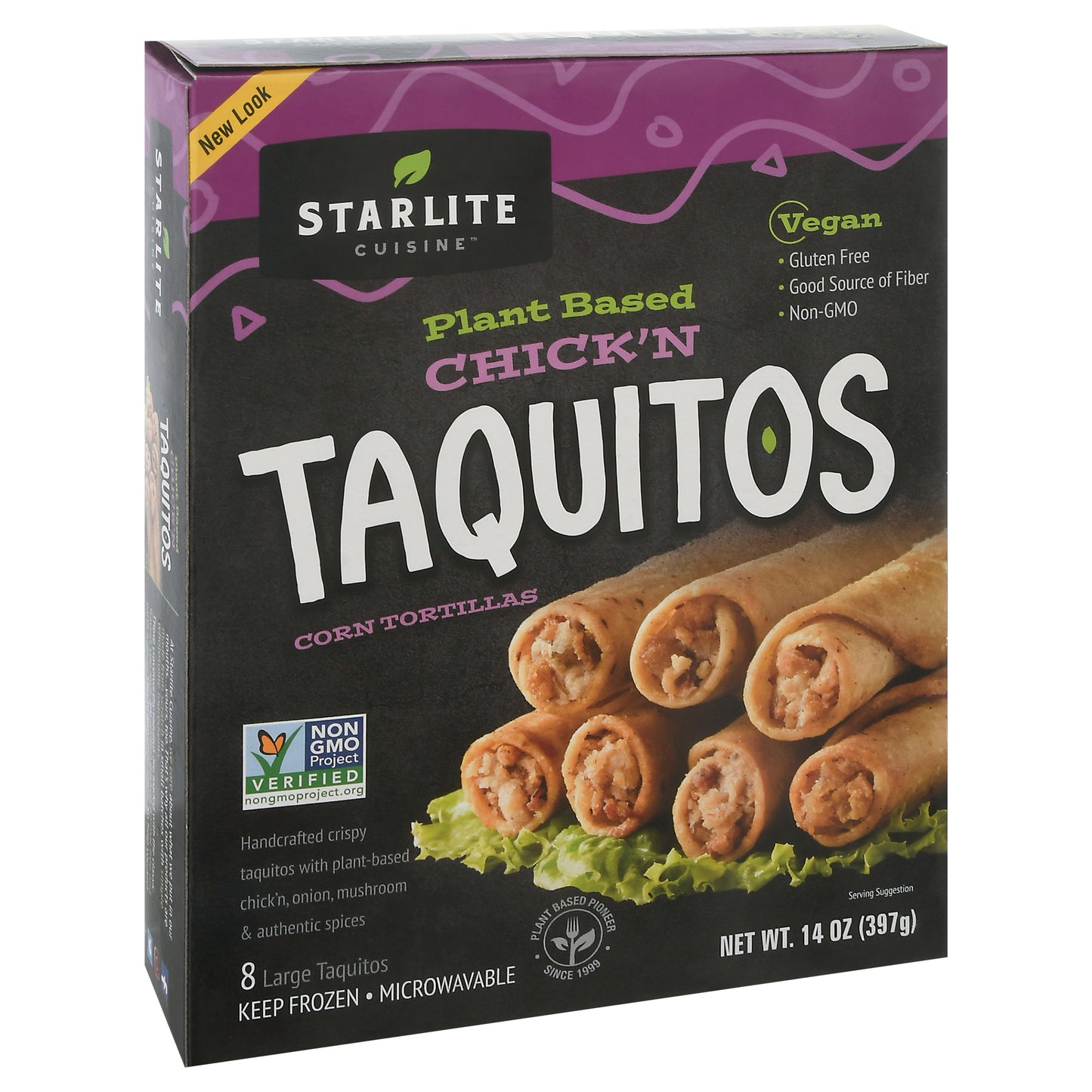 Starlite Cuisine Chick'n Taquitos 8 ea Box