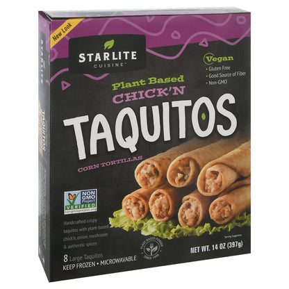 Starlite Cuisine Chick'n Taquitos 8 ea Box
