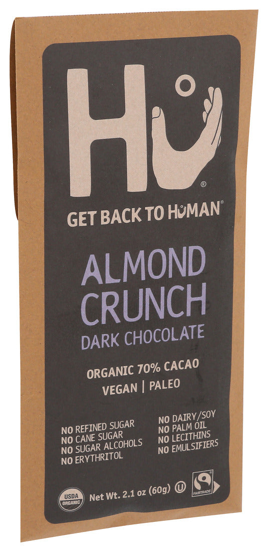 Hu Kitchen, Organic Dark Chocolate Almond Crunch Bar, 2.1 Oz