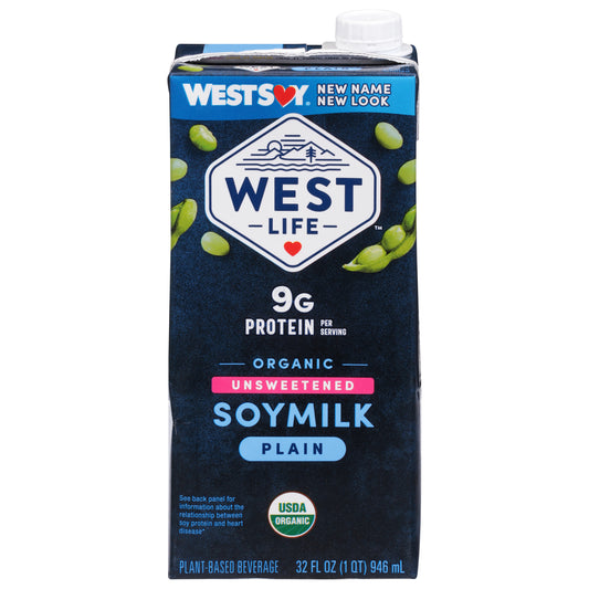 West Life Organic Unsweetened Plain Soymilk 32 fl oz