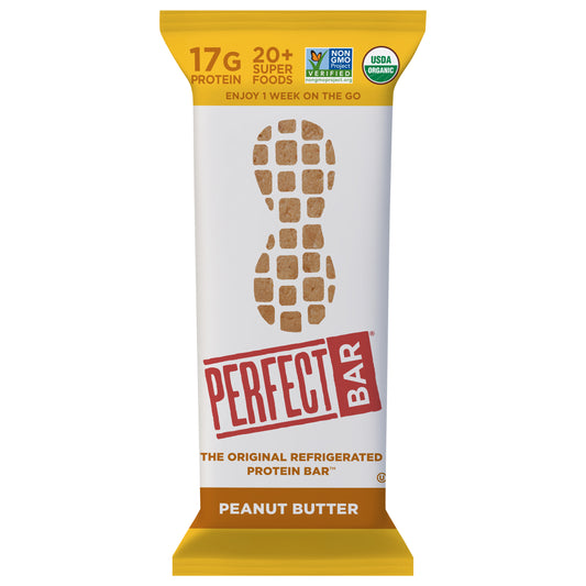 Perfect Bar Gluten-Free Peanut Butter Refrigerated Protein Bar, Organic, 2.5 oz