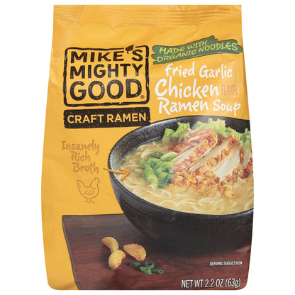 Mike's Mighty Good Fried Garlic Chicken Flavor Ramen Soup 2.2 oz